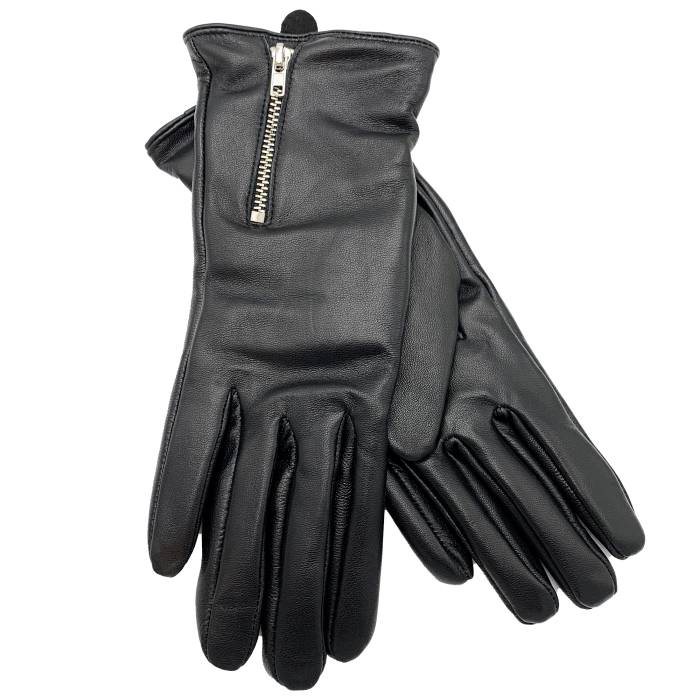 Δερμάτινα γυναικεία γάντια Μαύρο 811