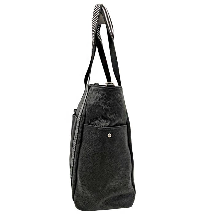 Δερμάτινη τσάντα ώμου Μαύρο 9109