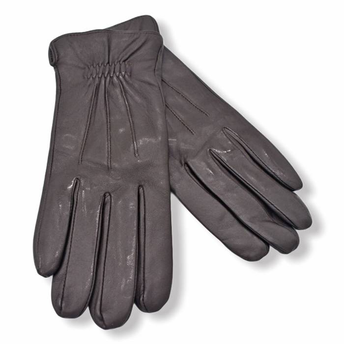 Δερμάτινα γυναικεία γάντια Καφέ 208