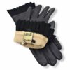 Δερμάτινα γυναικεία γάντια Μαύρο 20-38