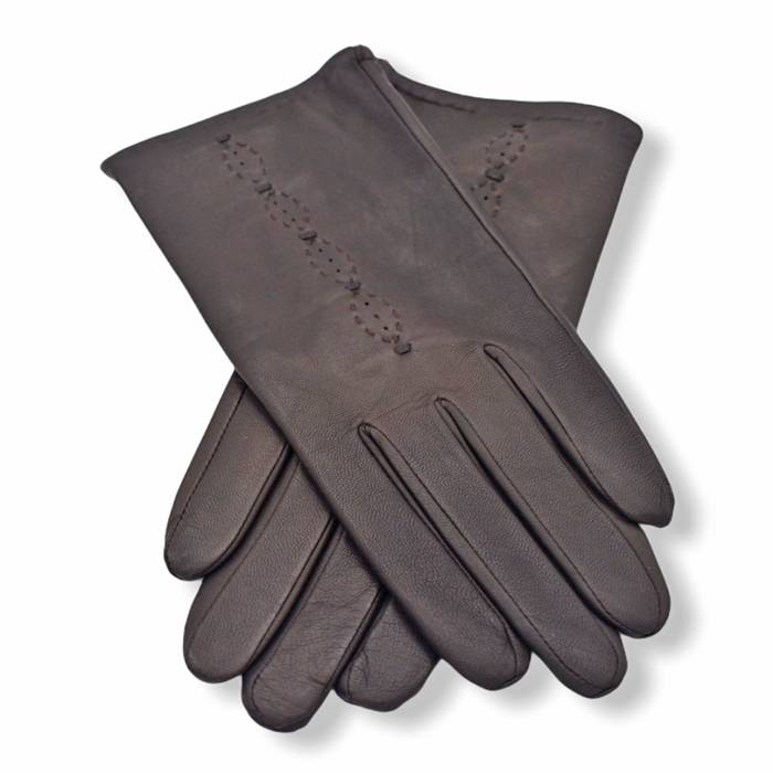 Δερμάτινα γυναικεία γάντια Καφέ 20-28