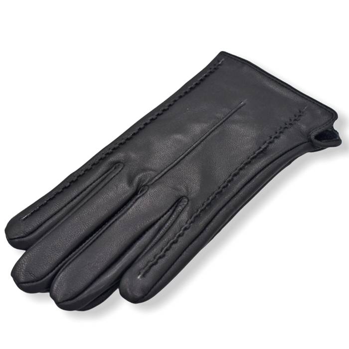 Δερμάτινα γυναικεία γάντια Μαύρο 20-25