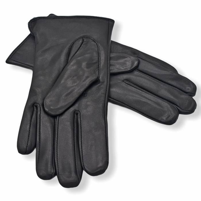 Δερμάτινα γυναικεία γάντια Μαύρο 20-25