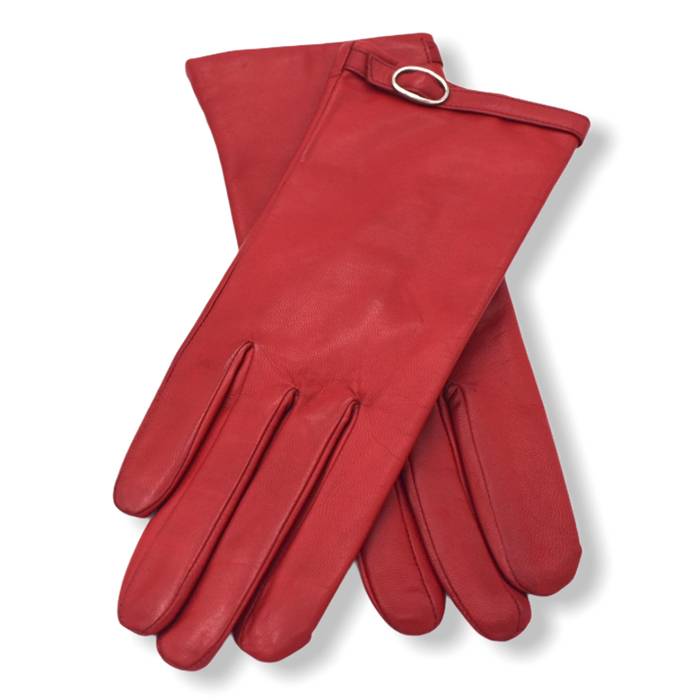 Δερμάτινα γυναικεία γάντια Κόκκινο 20-13