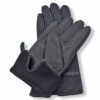 Δερμάτινα γυναικεία γάντια Μαύρο-Γκρι 12060