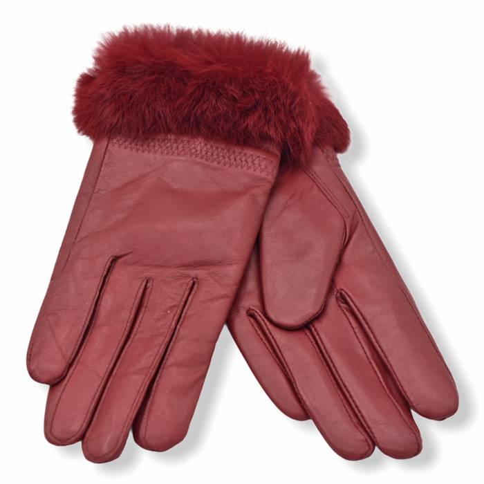 Δερμάτινα γυναικεία γάντια Κόκκινο 20-45