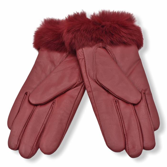 Δερμάτινα γυναικεία γάντια Κόκκινο 20-45