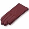 Δερμάτινα γυναικεία γάντια Μπορντό 20-43