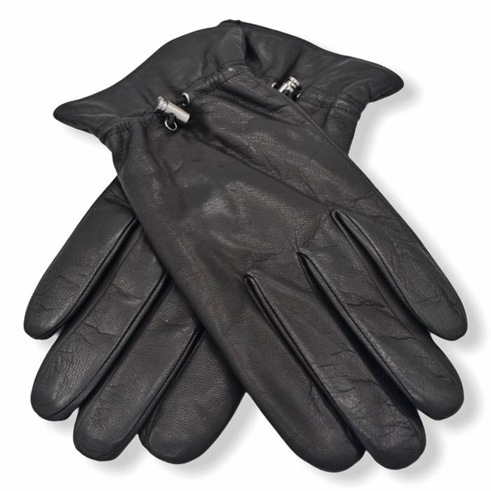 Δερμάτινα ανδρικά γάντια Μαύρο 20-41