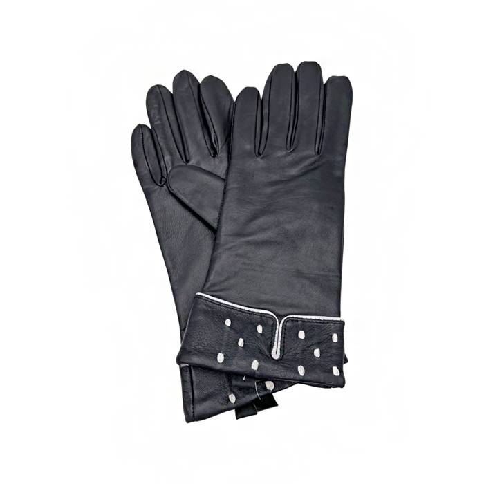 Δερμάτινα γυναικεία γάντια Μαύρο 9008