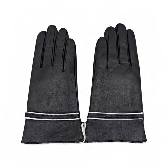 Δερμάτινα γυναικεία γάντια Μαύρο 6046