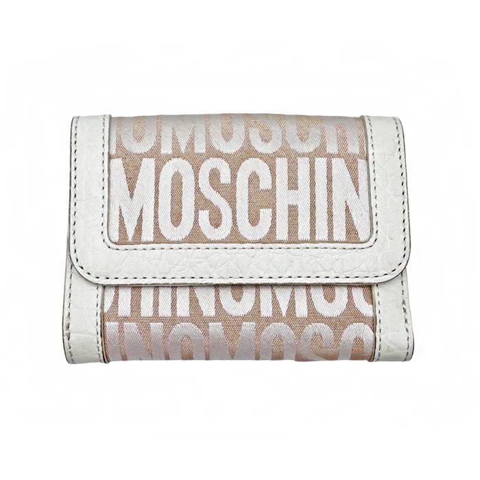 2A8122 Γυναικείο πορτοφόλι Εκρού - Moschino