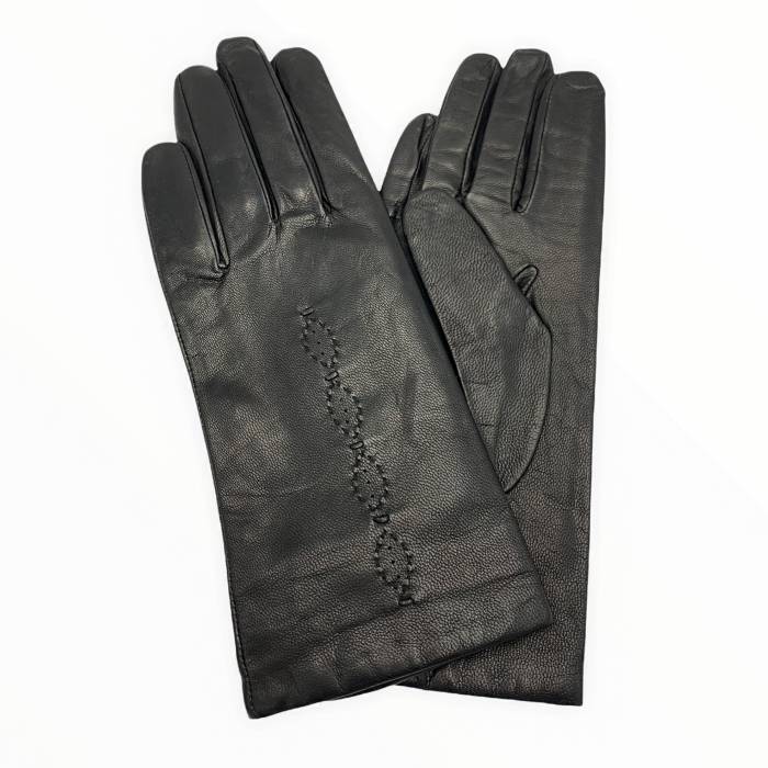 Δερμάτινα γυναικεία γάντια Μαύρο 20-28