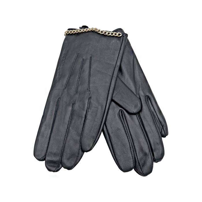 Δερμάτινα γυναικεία γάντια Μαύρο 148509