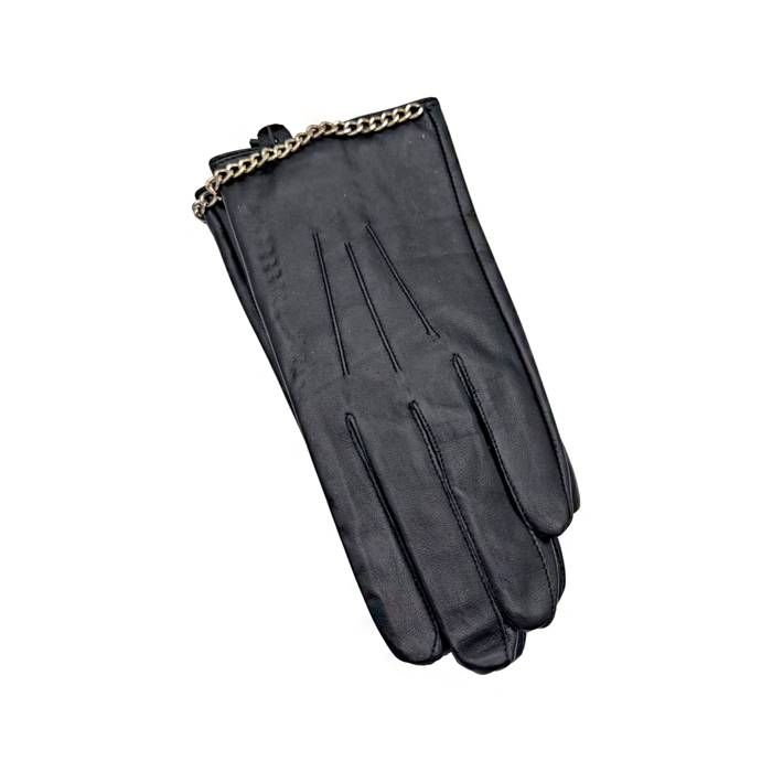 Δερμάτινα γυναικεία γάντια Μαύρο 148509