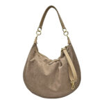 30-2601-Δερμάτινη Γυναικεία Suede Hobo Τσάντα Ώμου-Savil