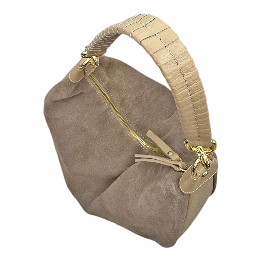 30-2601-Δερμάτινη Γυναικεία Suede Hobo Τσάντα Ώμου-Savil