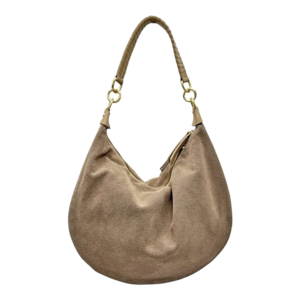 30-2601-Δερμάτινη Γυναικεία Suede Hobo Τσάντα Ώμου-Savil