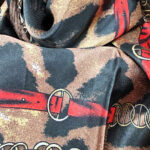 1501 Φουλάρι Συνθετικό Animal Print Λεοπάρ Savil