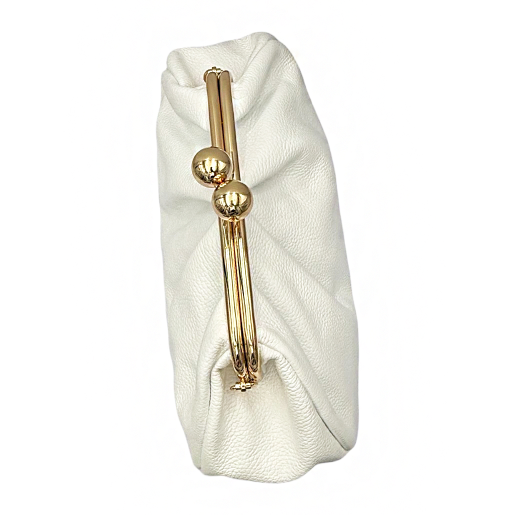 30-9136 Μικρή Τσάντα Χειρός Clutch Λευκό-Savil