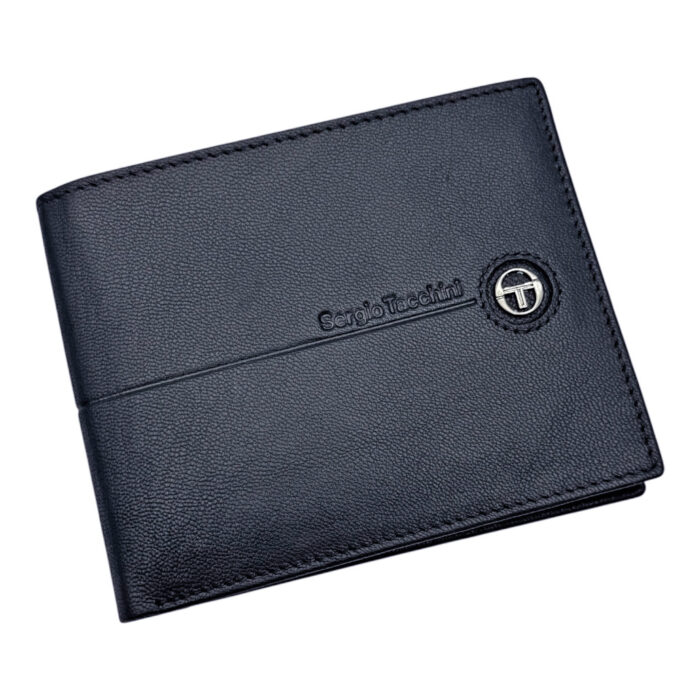50066PO29 Δερμάτινο Ανδρικό Πορτοφόλι Μπλε-Sergio Tacchini