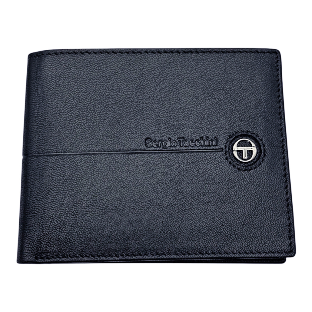 50066PO29 Δερμάτινο Ανδρικό Πορτοφόλι Μπλε-Sergio Tacchini