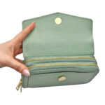 12-2602 Δερμάτινο διπλό πορτοφόλι με Φερμουάρ -Savil