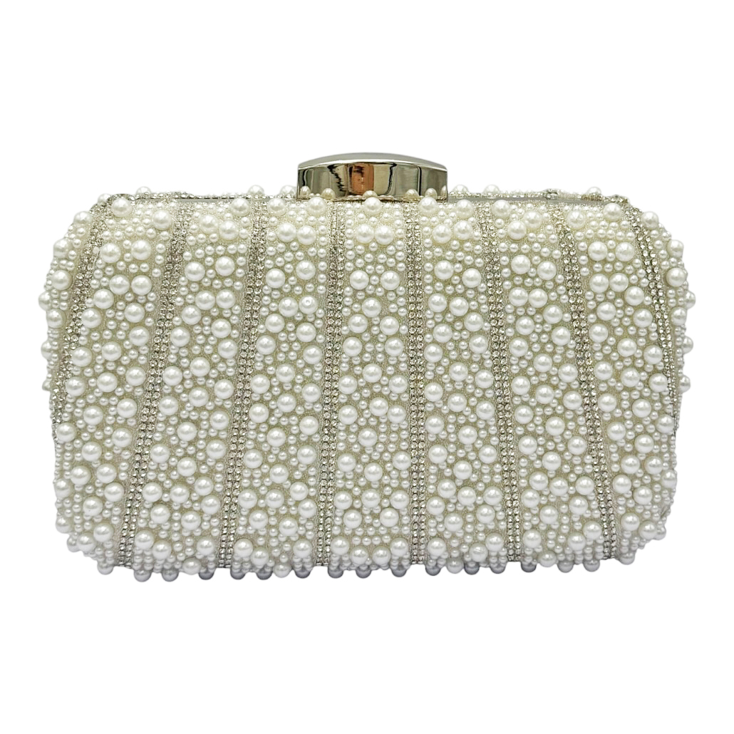 14-2603-Βραδινό Clutch με Πέρλες-Savil
