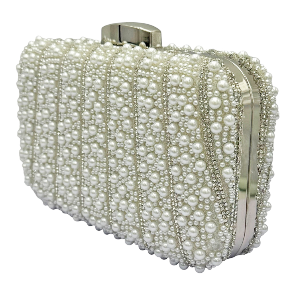 14-2603-Βραδινό Clutch με Πέρλες-Savil