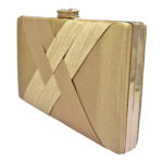 11-2601-Clutch με Πλέξη Χρυσό-Savil