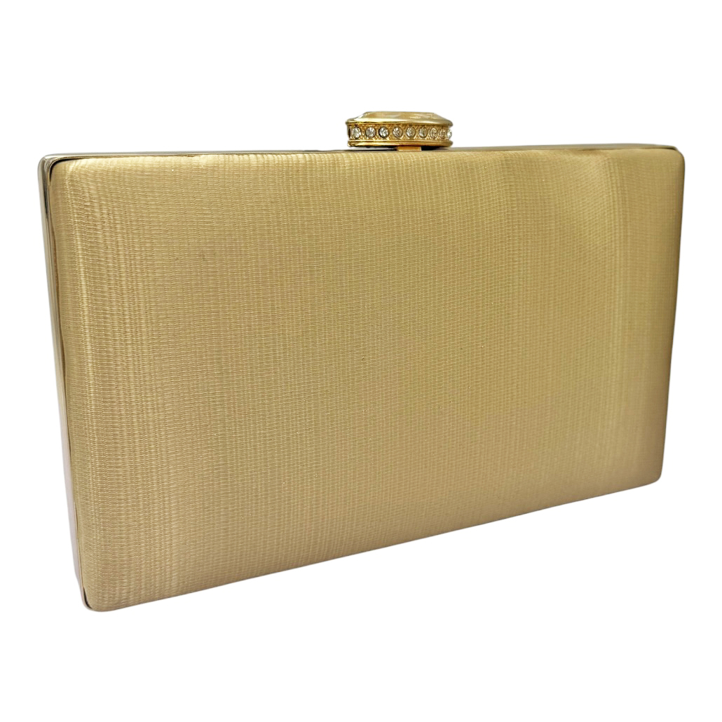 11-2601-Clutch με Πλέξη Χρυσό-Savil