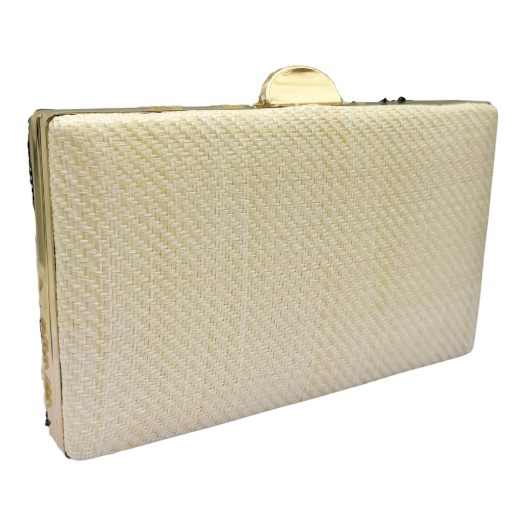 11-2602-Clutch με Παγιέτα Εκρού-Savil