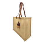 4-082-Μεγάλη Ψάθινη Τσάντα Ώμου με Μπρελόκ-Savil