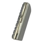 13-2609 Ασημί Βραδινό Clutch με Κρυστάλλινες Πέτρες Savil