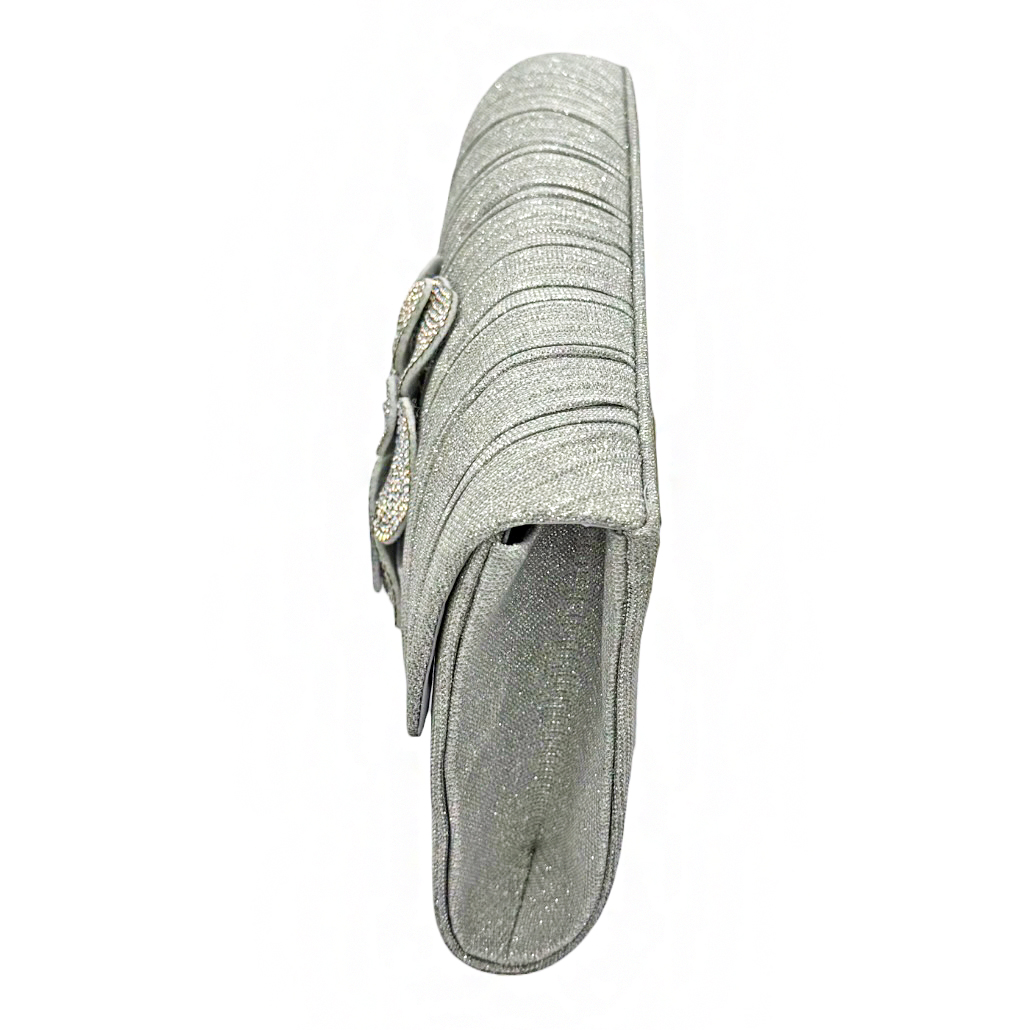 9-2610 Βραδινό Clutch με Πλισέ Σχέδιο και Ροζέτα Savil