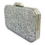 10-2603 Βραδινή Τσάντα με Ασημί Glitter Savil