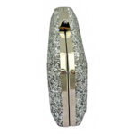 10-2603 Βραδινή Τσάντα με Ασημί Glitter Savil