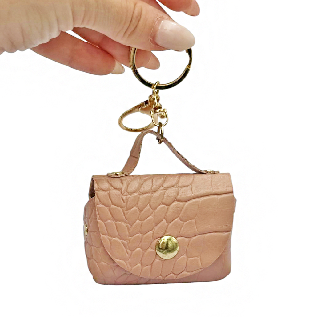 9-06 Mini Croco Leather Satchel Charm Savil