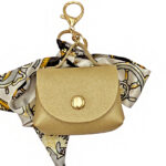 9-05 Mini Leather Bag Charm with Scarf Savil