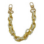 3-2621 Gold Chain & Pearl Bag Strap Savil