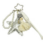 4-2612 Silver Star Multi-Charm Bag Accessory Savil