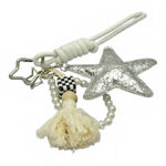 4-2612 Silver Star Multi-Charm Bag Accessory Savil