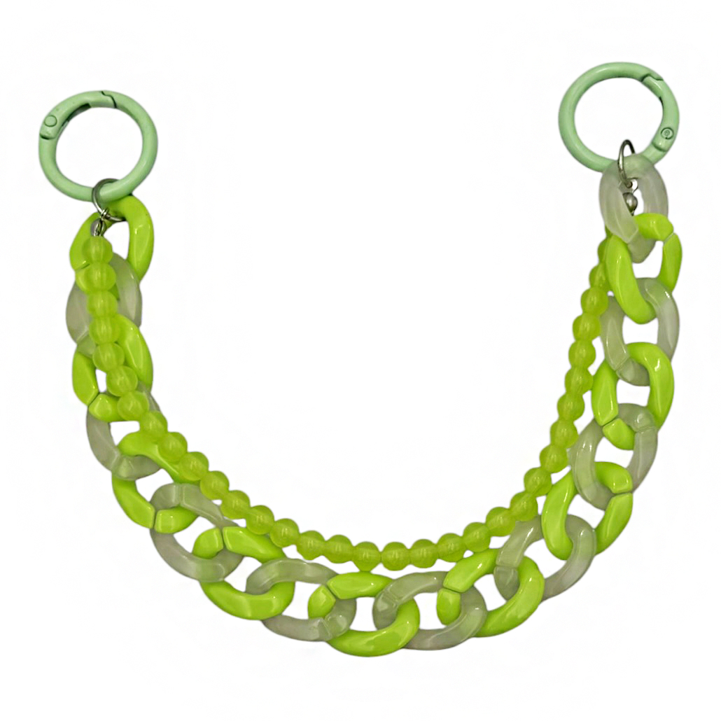 9-07 Διπλή Ακρυλική Αλυσίδα Lime Multi-Chain Savil
